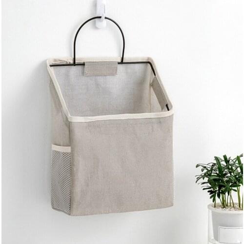 Wall Hanging Storage Bag with Side Pocket Dormitory Over The Door Canvas Bedside Organizer Pockets with Frame xqmg Wardrobe Stor