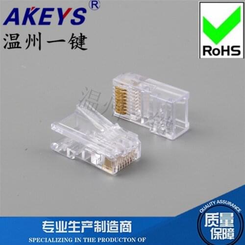 10PCS Computer case 8 bits Unshielded high-performance crystal connector Network Interface Connector network cable head