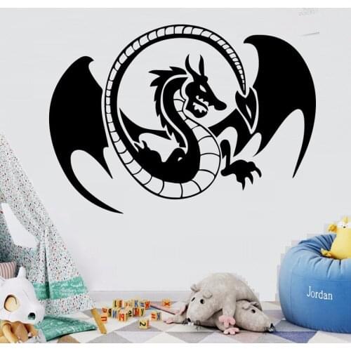 New Dragon Wall Sticker Room Decoration Self-adhesive Vinyl Wallpaper Party Decor Wall Stickers for Kids Rooms Muursticker PW28