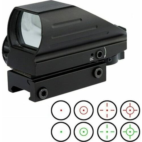 20mm Rail Red Green Dot Sight Scop Hunting Optics 4 Reticle Scope Collimator Sight Holographic Scope For Hunting With Battery