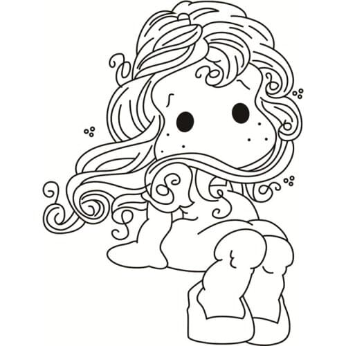 Girl Transparent Clear Silicone Stamps for DIY Scrapbooking/Card Making/Kids Fun Decoration Supplies 1