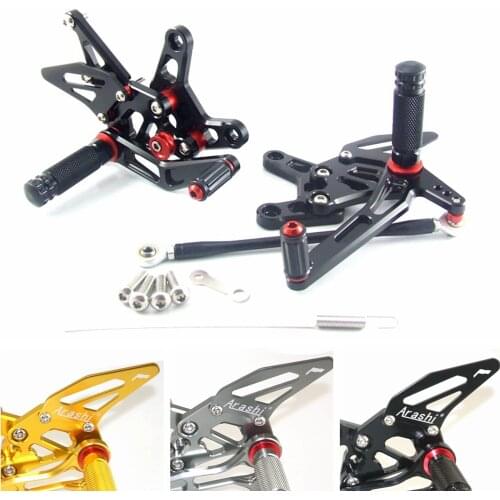 CNC Adjustable Rear Set Rearsets For KAWASAKI ZX6R 2007 2008 Foot Rest