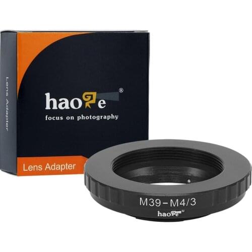 Haoge Manual Lens Mount Adapter for 39mm M39 Mount Lens to Olympus and Panasonic Micro Four Thirds MFT M4/3 M43 Mount Camera