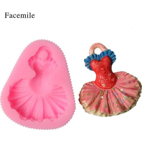 Silicone Princess Dress Fondant Mold Chocolate Mold Soap Mold for Wedding Decorating Cake Chocolate Candy Gumpaste Baking Mold