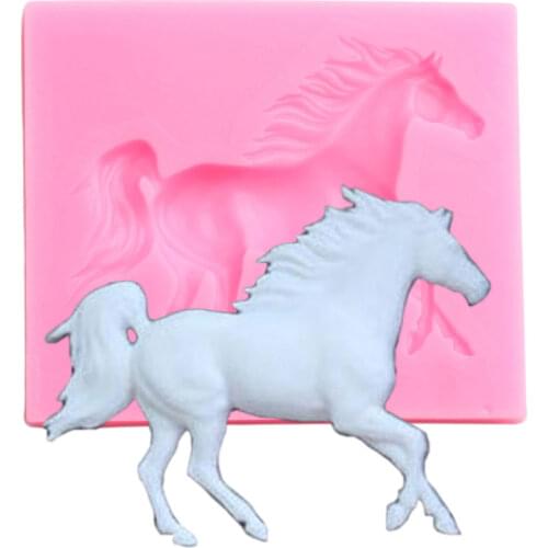 Horse Silicone Mold Animals Cupcake Topper Fondant Cake Decorating Tools Resin Clay Candy Mould Chocolate Gumpaste Moulds