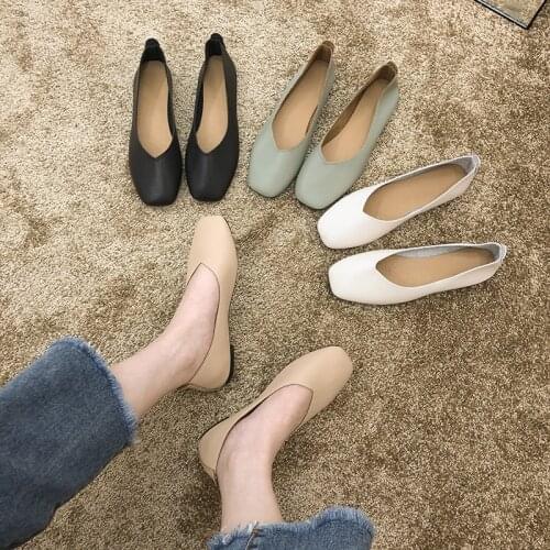 PUPUDA Casual Shoes Women Slip On Loafers Women Cheap Female Shoes Flat Leather Shoes 2020