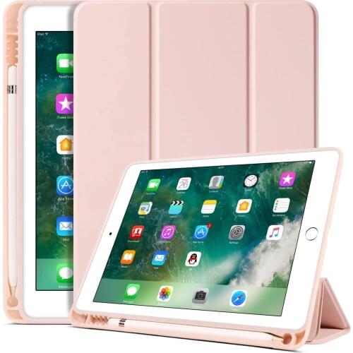 For iPad Air 2 Air 4 10.9 3 Smart Case For NEW Ipad 10.2 Pro 10.5 11 2021 M1 9.7 Mini 5 4 with Pencil Holder Silicon shell Cover
