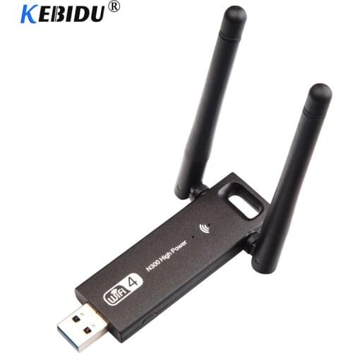 Kebidu Wifi Adapter 2.4ghz External Wireless Network Card Wireless Dual Band Wifi Receiver Adapter for Computer 300mbps USB 3.0