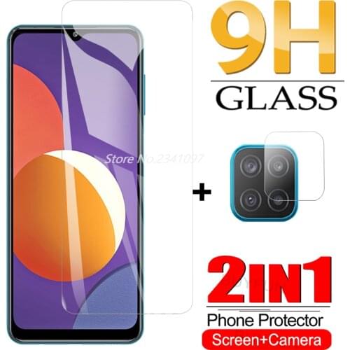 2-IN-1 Screen + Camera Glass for Samsung M12 Screen Protector on For Samsung A12 A42 M21s A02s Screen Lens Tempered Glass 9H