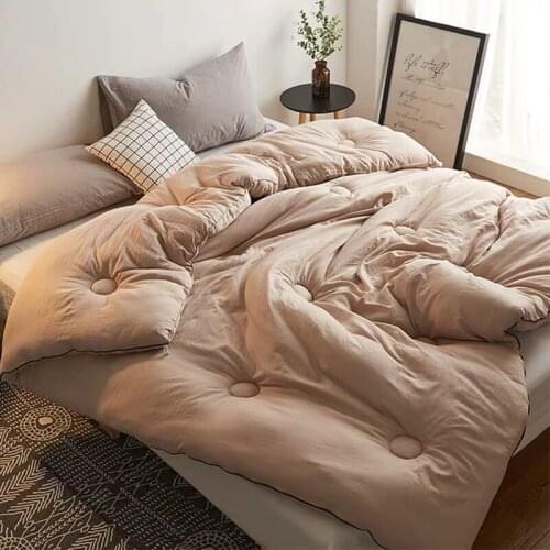 Winter comforter thicken quilted quilts home bedding comforter printed bedroom keep warm quilts autumn winter duvet with filling