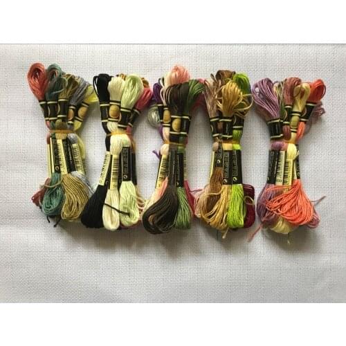 10pcs Embroidery Threads Multi Colors Cross Stitch Cotton Embroidery Thread Floss Sewing Skeins Craft
