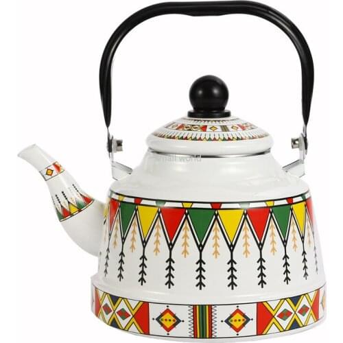 2.5L chinese enamel teapot retro stove top water kettle chinese whistling teapot hot and cool kettle tea whistling teapot