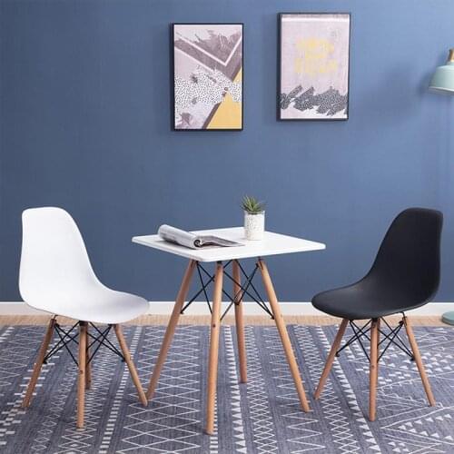 4Pcs/Set Bar Stools Chair Lounge Chair Beech Wood Legs PP Surface Non-toxic High Quality Home Office Kitchen Dining Coffee Chair