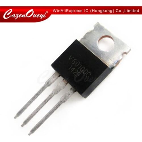 5pcs/lot V60100C TO-220 V60100 TO220 packaged Schottky diode common cathode 60A 100V original authentic In Stock