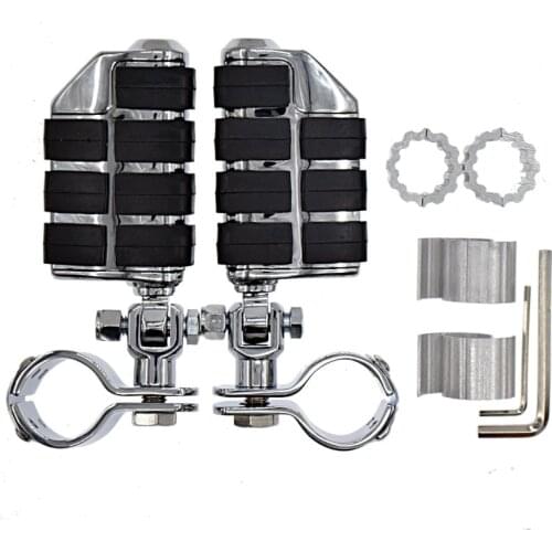 Motorcycle Adjustable Chrome Highway Foot Pegs FootPegs For Yamaha V-STAR XVS1300 XVS650 XVS950 XVS1100 XV400 25mm 30mm 35mm