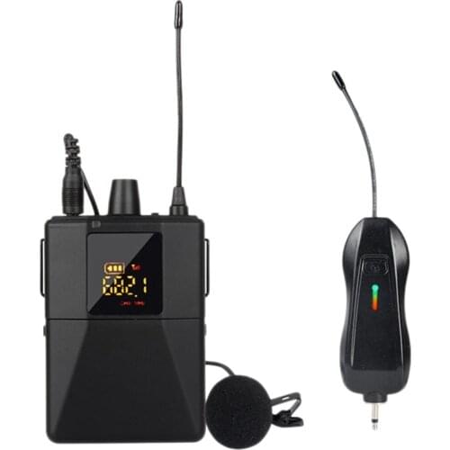 Wireless Lavalier Microphone System UHF Noise Reduction Fidelity Anti-Interference for Outdoor Interview Live
