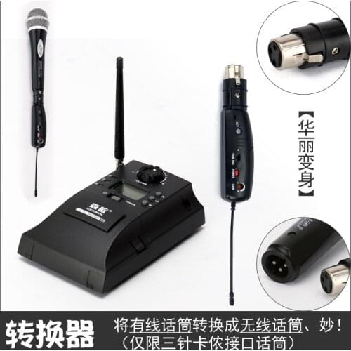 Wireless Microphone Adapter 3pin XLR Converter for Wired Handheld Dynamic Microphone
