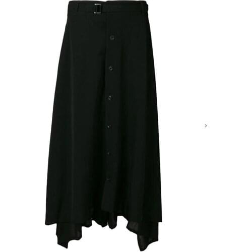 Wide leg pants, two-layer culottes, loose dark original low-end pants