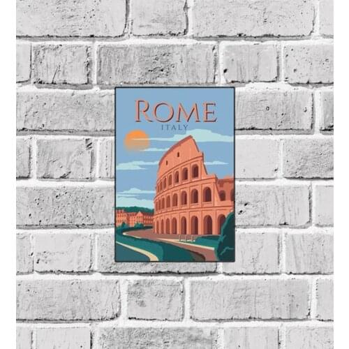 Italy Roman Date Holiday Sunglasses Retro Wooden Wall Table Model-191