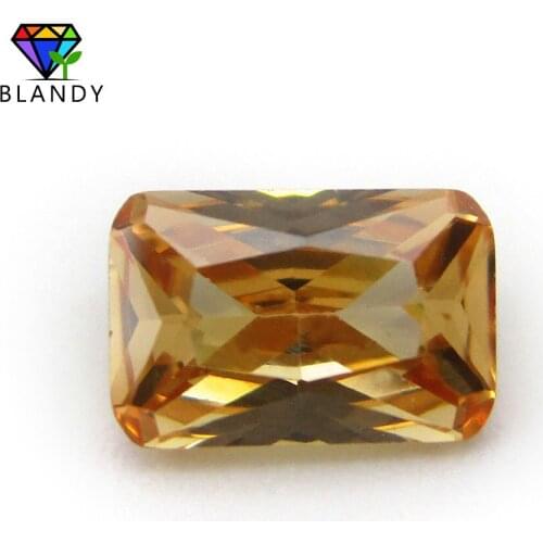 5A Quality 4*6~13*18mm Octangle Shape Machine Cut CZ Stone Champagne Synthetic Cubic Zirconia For Fashion Jewelry