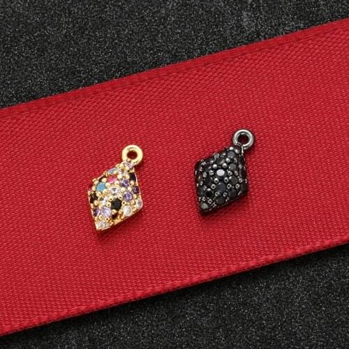 ZHUKOU 6x11mm Unique and compact crystal pendant for women necklace handmade DIY earrings jewelry accessories model:VD526