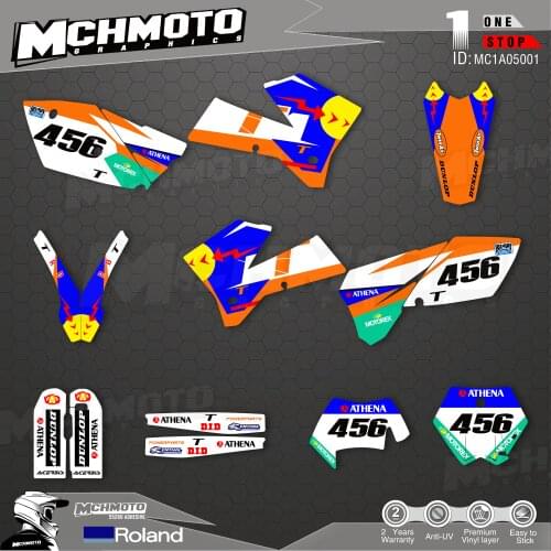 MCHMFG Customized Team Graphics Backgrounds Decals Custom Stickers For 05-06SXF 06-07XCF 05-07EXC 06-07XCW Graphics