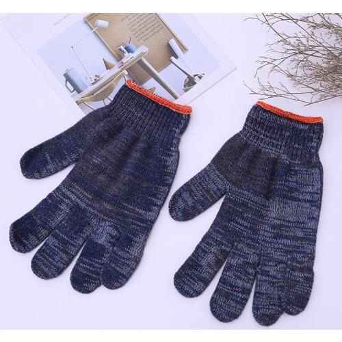 Mens Labor Protection Hunting Gloves Outdoor Dirty Wear Resistant Ten-needle Fine Yarn Polyester Cotton Warm Gloves Dripship