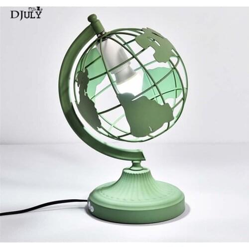 Nordic Globe Table Lamps Study Bedroom Living Room Bedside Lamps Corridor Desk Modern Home Decoration LED Earth Table Lights E27