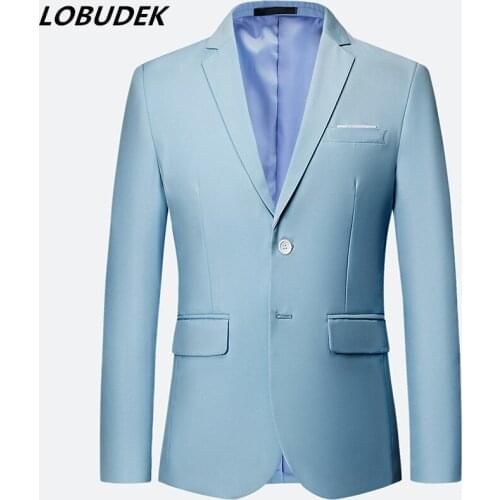 New Plus Size Thin Men Suit Blazers Formal Male Slim Fit One Button Suit Blazer Office Business Casual Blazer 4XL Spring Autumn