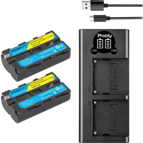 NP-F550 NP-F330 NP F550 NP F330 Camera Battery + LED Dual USB Charger for Sony NP-F550 NP-750 YONGNUO Camera Lights