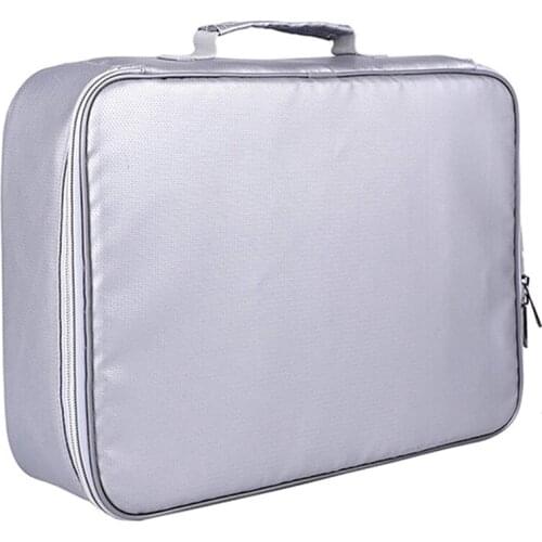 Fireproof 3-Layer File Storage Box with Waterproof Zipper Portable Fireproof Safety Box for Important Documents