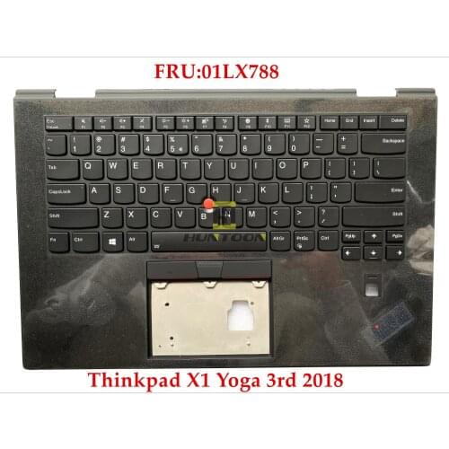 Original New for Lenovo Thinkpad X1 Yoga 3rd 2018 laptop keyboard assemebly FRU 01LX788 US Layout with backlit 100% Fully Tested