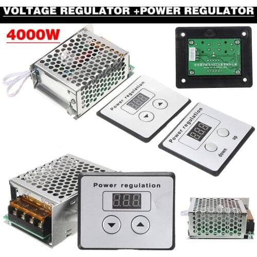 AC SCR Voltage Power Regulator Dimmer 4000W 220V Electric Motor Speed Temperature Controller For Electric Furnace Water Heater