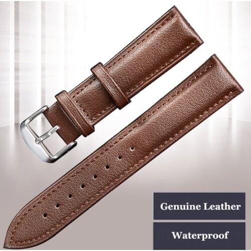 Watch Band Genuine Leather Watchbands 12mm 14mm 16mm 18mm 20mm 22mm 24mm Waterproof Pin Buckle Bands watch accessories