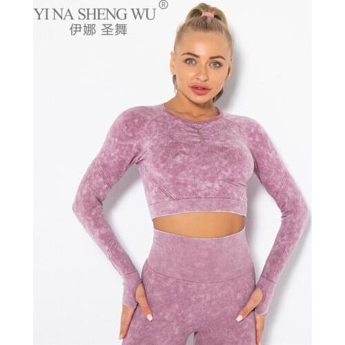 Sexy Tops Women Sport Shirts Solid Color High Elastic Gym Yoga Top Running Quick Dry Breathable Long Sleeve T-Shirts Sportswear