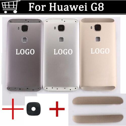 Gray Silver Gold With Back camera glass Back Battery Housing Door Assembly+Power Volume Button For Huawei G8 G 8 Back Cover Case