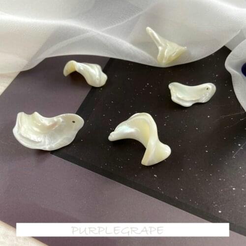 2pcs High-Grade Natural Seashell Clover of Four Leaves Rose Daisy Handmade Hairpin Earrings Ear Stud Jewelry DIY Material