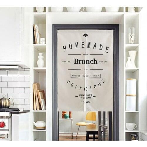 Nordic Simple Fabric Door Curtain Living Room Bedroom Partition Curtain Kitchen Bathroom Hanging Curtains Entrance Half Curtains