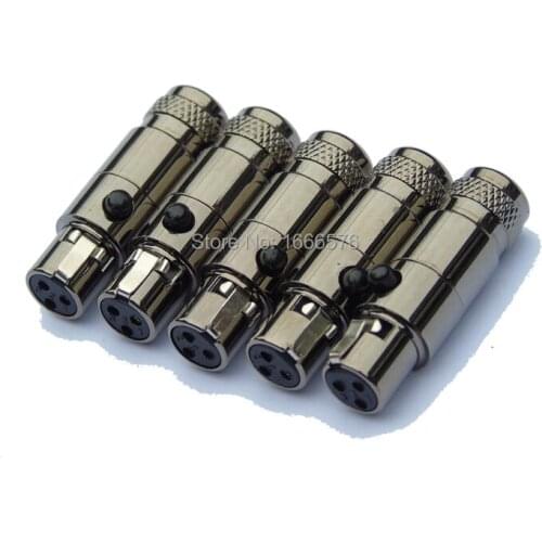 High quality 10 pcs/lot Mini XLR 3-Pin female Cable Inline Plug Large-105