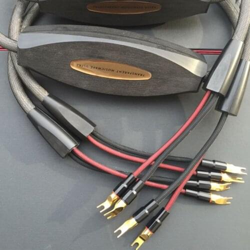 High End Transparent Musicwave Audiophile Ultra Audio Speaker Cable with Gold Plated Y Spade
