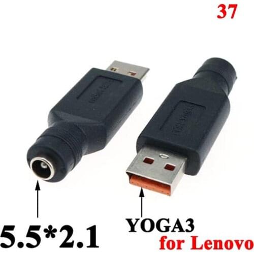 1PCS DC power jack 5.5 * 2.1 / 7.9*5.4 7.9 *0.9 mm female to USB male adapter connector for Lenovo Yoga3 PRO yoga 3 4 11 Laptop