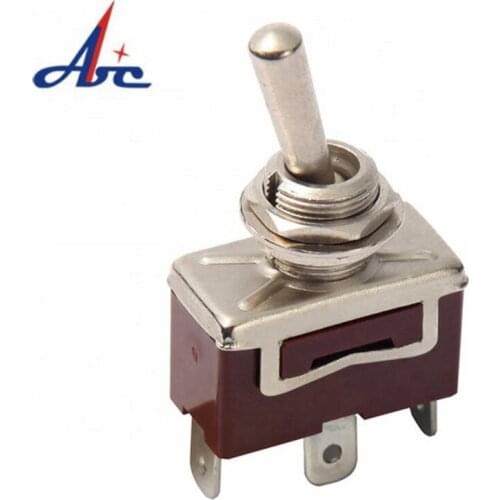 12mm 250V/10A Heavy duty spdt on on rocker switch black 3 screw terminal toggle switch