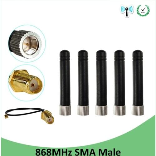 868MHz Antenna 3dbi SMA Male Connector Plug 868MHz Directional Antena Small Size 868MHz Antenne + 21cm RP-SMA Pigtail Cable