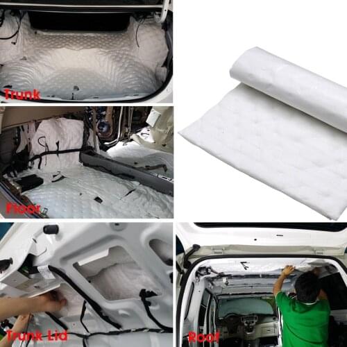 50*80cm Car Sound Deadener Mat Noise Bonnet Insulation Deadening Hood Engine Firewall Heat Aluminum Foam Sticker Waterproof
