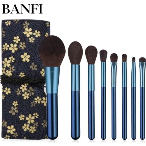 8PCs Soft Fiber Makeup Brush Set Professional Fashion Make up Brushes Set For Cosmetic Beauty Tools Kit Powder Blending Brushes
