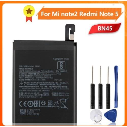 Xiao Mi Xiaomi BN45 Phone Battery For Xiao mi note2 Redmi Note 5 Redrice Note5 BN45 4000mAh Original Replacement Battery + Tool