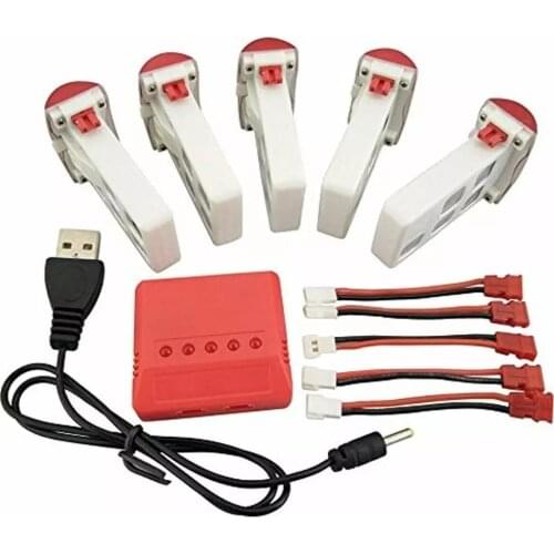 5PCS 3.7V 500mAh Battery and charger For Syma X5UC / X5UW RC Quadcopter Spare Parts Accessories