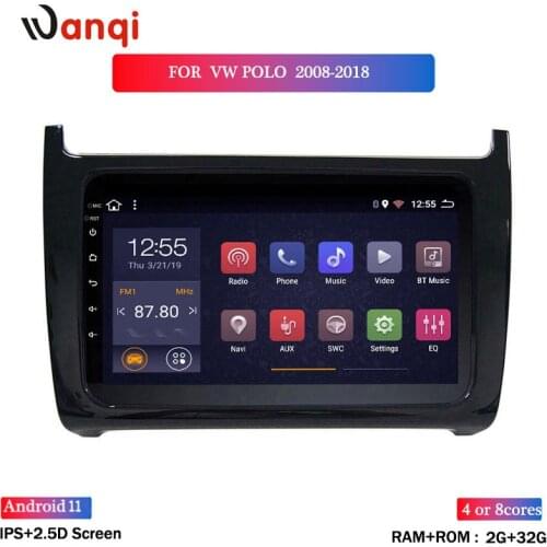2.5 D SCREEN Car Radio For Volkswagen POLO Sedan 2008-2018 Multimedia Video Player Navigation GPS Android 8.1 RDS SWC BT NO DVD
