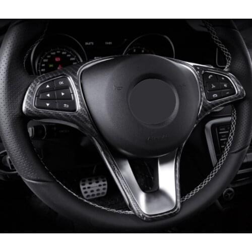 Car styling For Mercedes Benz CLA GLA A Class C117 W176 X156 W117 Car Steering Wheel Button Trim frame Car Accessories
