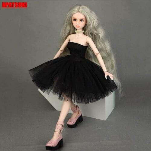 Black Evening Party Gown Dress for 40-50cm XINYI Dolls Outfits Princess Dresses for 1/4 BJD Dolls Wedding Dress for 1:4 Doll Toy